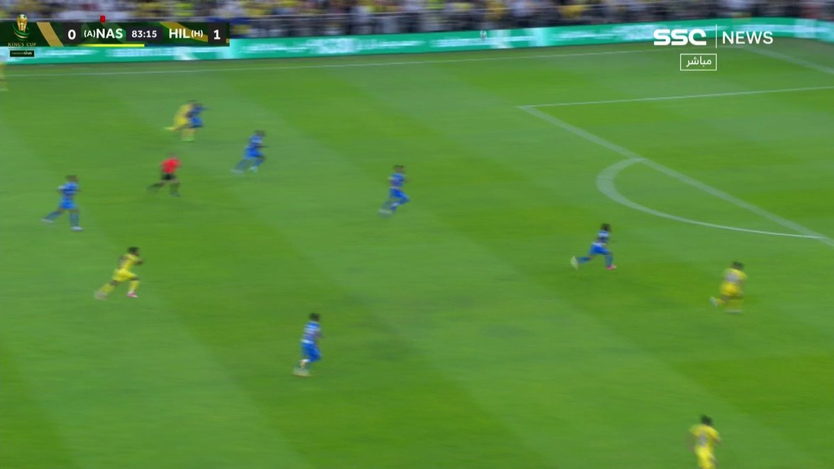أيمن يحيى يهدر فرصة تسجيل هدف التعادل للنصر #أغلى_الكؤوس #الهلال_النصر | #SSC