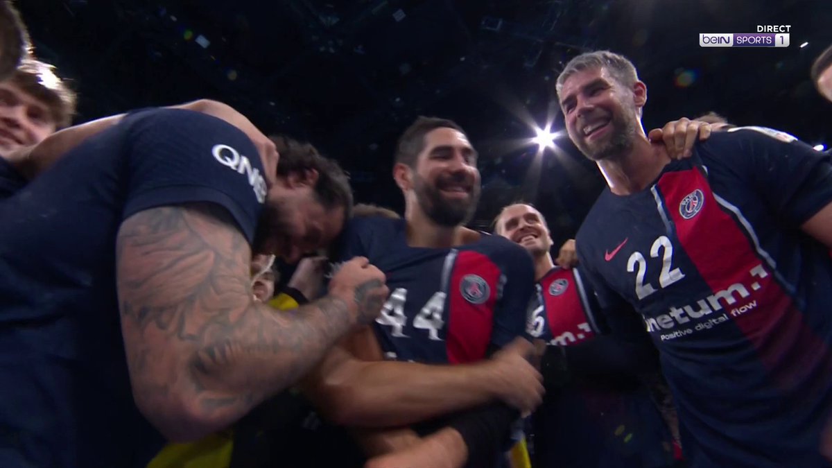 🙌Nikola Karabatic porté en triomphe par ses coéquipiers après le dernier match de sa carrière en club ! #HandAction