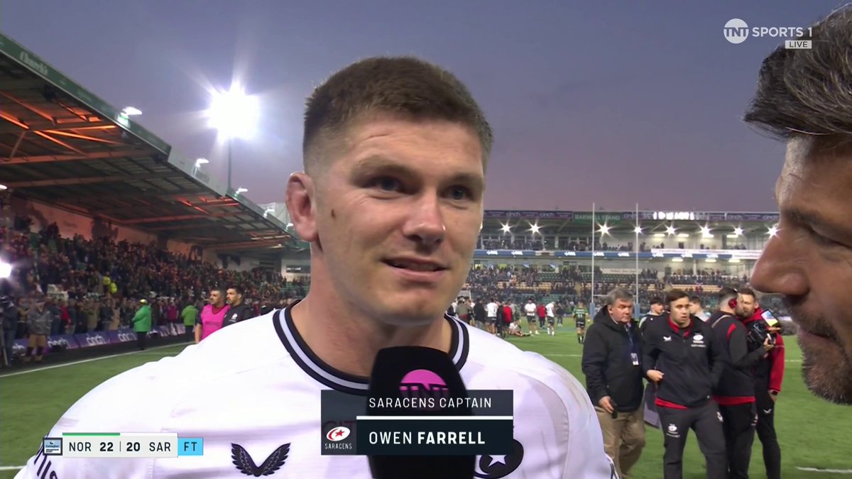 An England Rugby and Saracens Rugby Club legends bows out 😔 🎤 Owen Farrell shares his thoughts post-match. We'll miss having you around, Faz 🤝