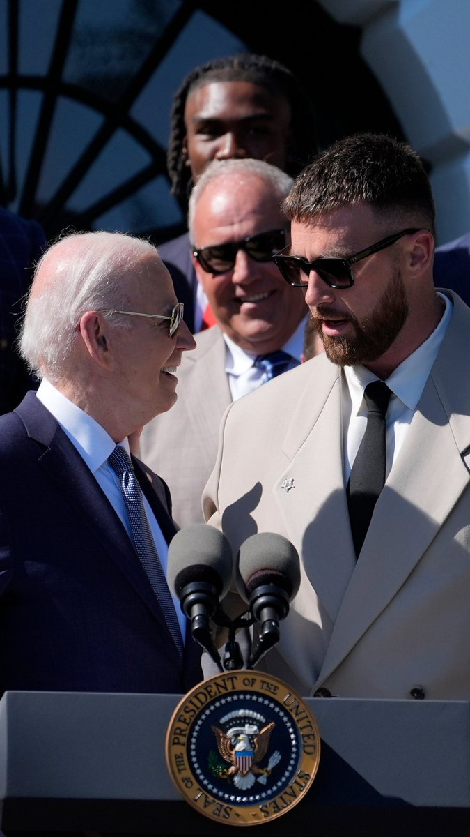 Travis Kelce makes a joke about getting tased at the White House. The Kansas City Chiefs celebrated their 2024 Super Bowl championship at the White House with U.S. President Joe Biden.