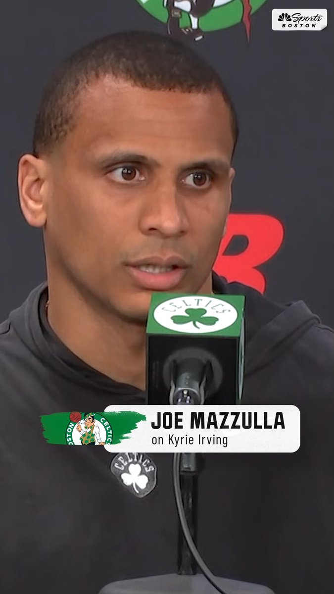 Reporter: "Kyrie [Irving] is going to be perceived as a villain in this series." Joe Mazzulla: "We're all villains in someone's eyes" 👀 (via Celtics on NBC Sports Boston)