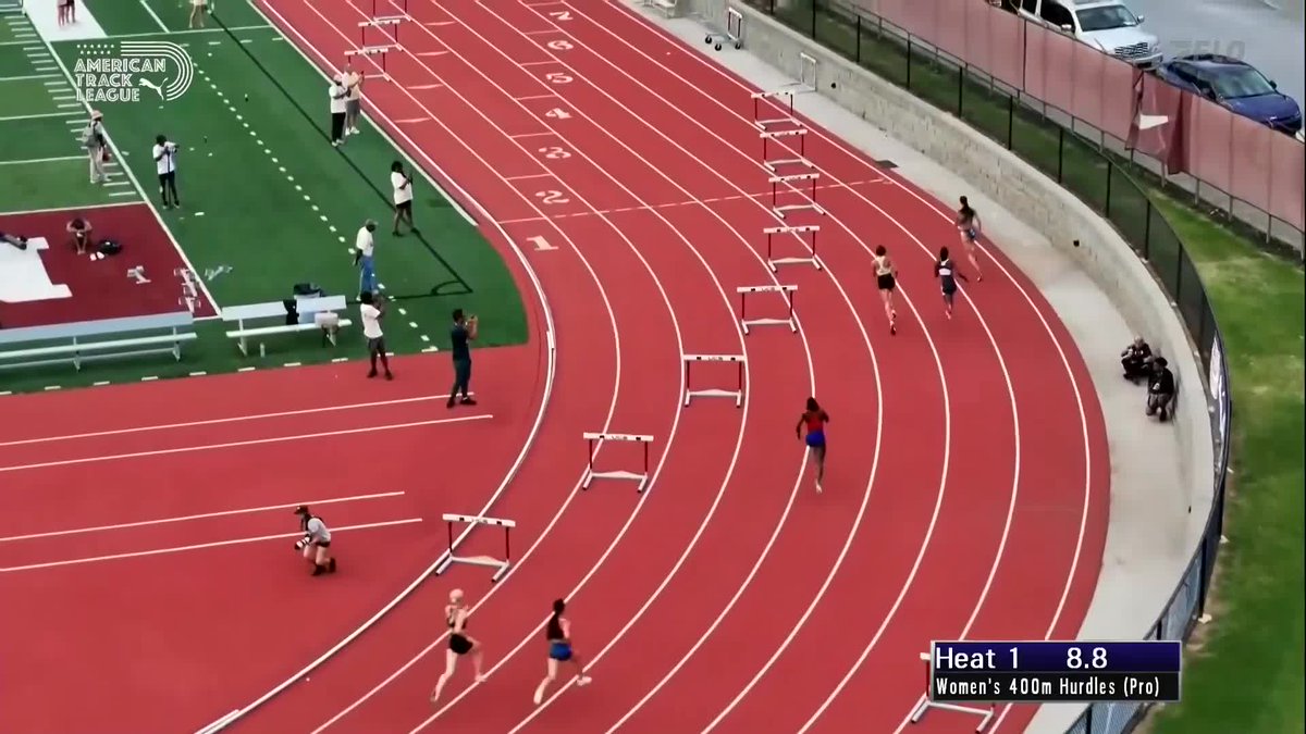 In her first 400m hurdles race since 2022, Sydney McLaughlin-Levrone runs a new world lead of 52.70!!! #AmericanTrackLeague Presented By PUMA