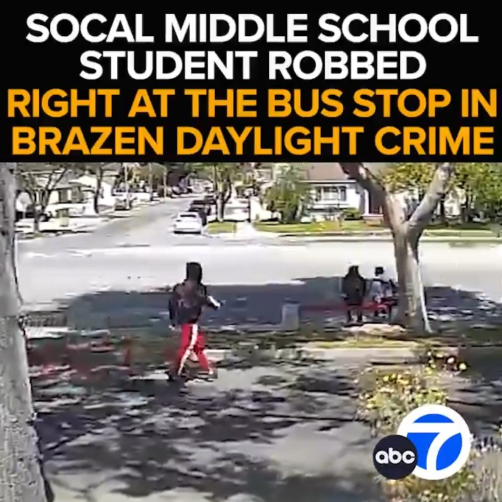 A middle school student in Long Beach is robbed of her jewelry in a brazen daylight crime, right at the bus stop, right in the middle of the afternoon. The search for the carload of suspects. Tonight at 11 from ABC7.