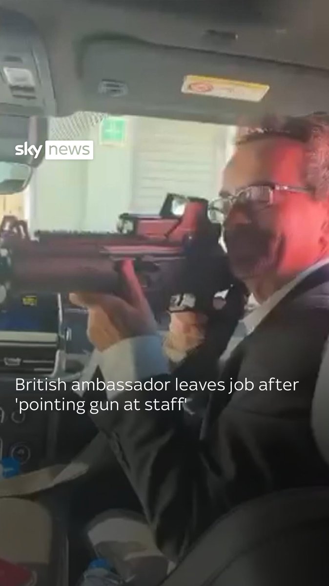 The British ambassador to Mexico is no longer in post after a video emerged online of him apparently pointing an assault rifle at an embassy employee in Mexico. The video shared on X, shows Jon Benjamin pointing the firearm at a person whose face has been blurred out. ⏬⏬