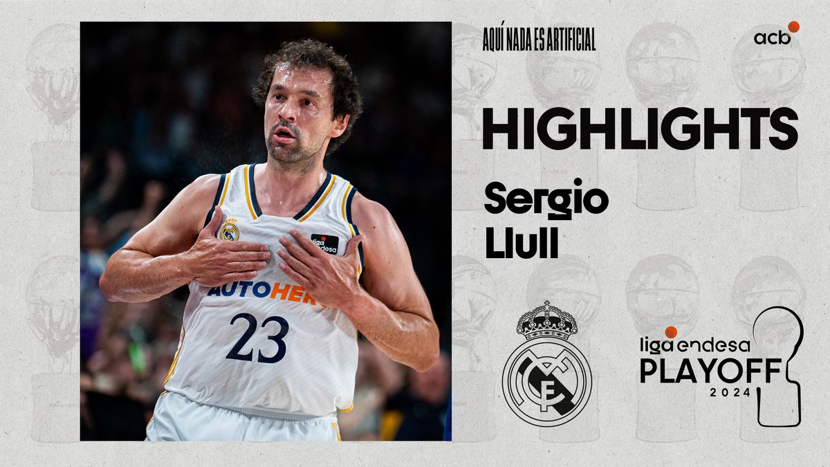 Una vez más se vistió de superhéroe, el 𝙄𝙉𝘾𝙍𝙀𝙄́𝘽𝙇𝙀 𝙇𝙇𝙐𝙇𝙇. ¡SERGIO LLULL sacó a relucir su talento para sumar 1⃣8⃣ puntos claves para poner el 2⃣-0⃣ a favor del Real Madrid Basket en la semifinal del #PlayoffLigaEndesa contra el Barça Basket! 🍊 Sergio Llull