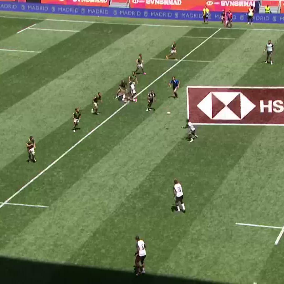 Jerry Tuwai is back with a bang 💥 #HSBCSVNS | #HSBCSVNSMAD | Fiji Rugby Union
