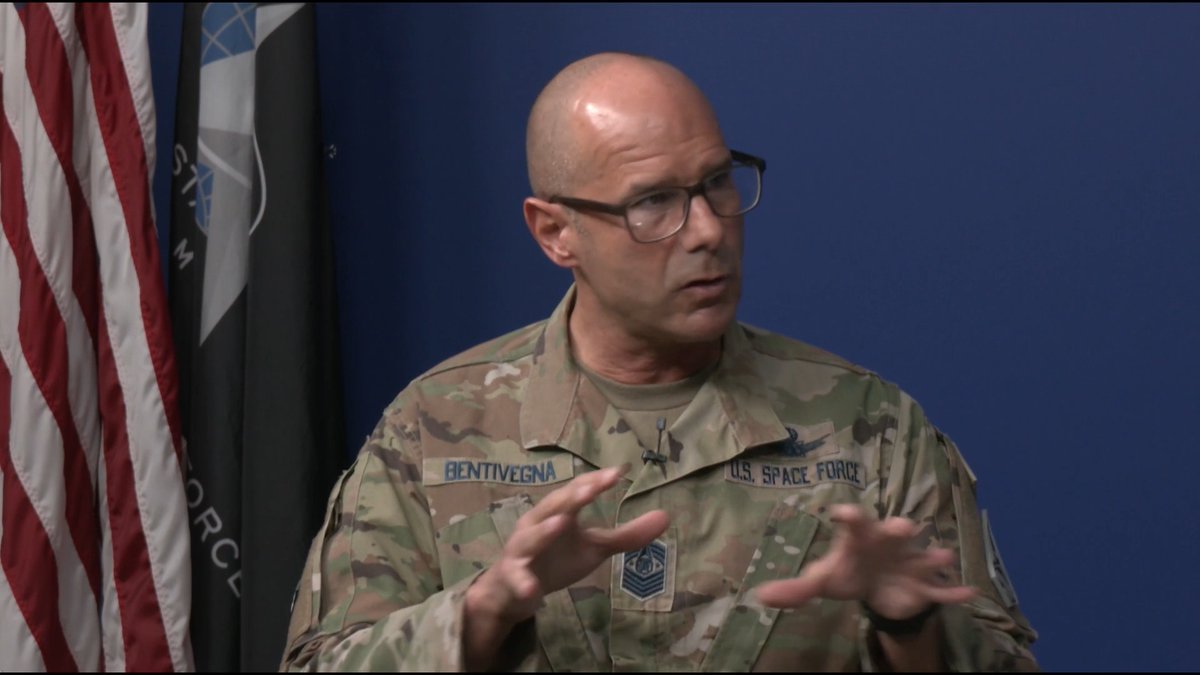 Chief Master Sgt. of the Space Force John Bentivegna spoke about our ongoing partnerships in the space domain during a chat at the Air &amp; Space Forces Association. #SemperSupra
