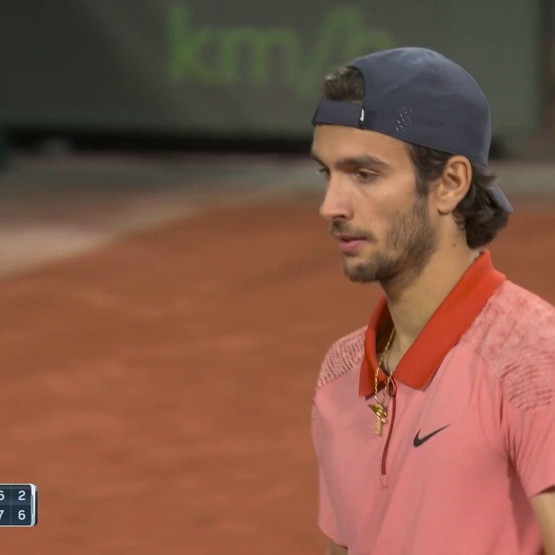 The World. No. 1 is on upset watch. 👀 Lorenzo Musetti takes the third set over Novak Djokovic, one away from upsetting the defending champion at #RolandGarros. 📺 Peacock