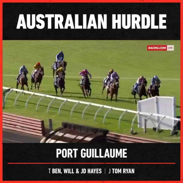 "They take out the Australian Hurdle!" Lindsay Park Racing &amp; Tom Ryan combine for jumps racing success with Port Guillaume 🤝
