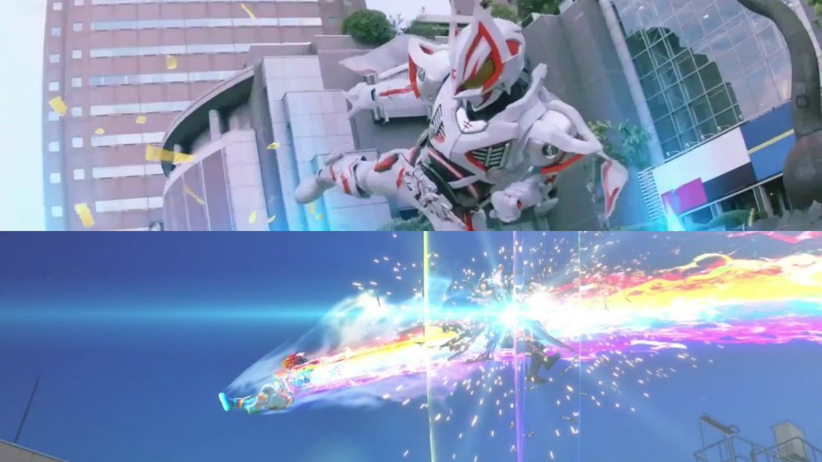 派手なスタイリッシュアクションのギーツIXと作風を体現したような明るいレインボーガッチャードで直近の最強フォームお披露目回上手く棲み分けられてる