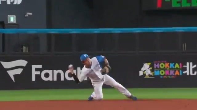 見事な6-4-3のダブルプレー✨✨ #水野達稀 #上川畑大悟 #lovefighters 全国のからあげ&ザンギがエスコンに集結🍗
