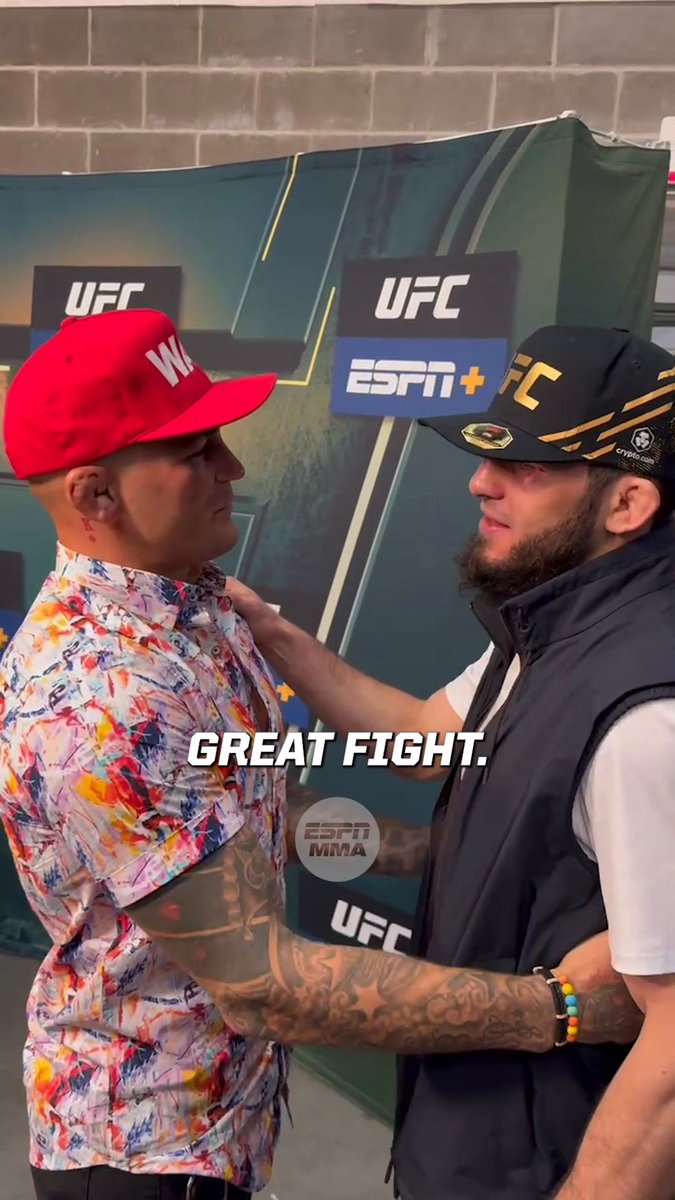 All respect between Poirier and Makhachev 🤝 #UFC302