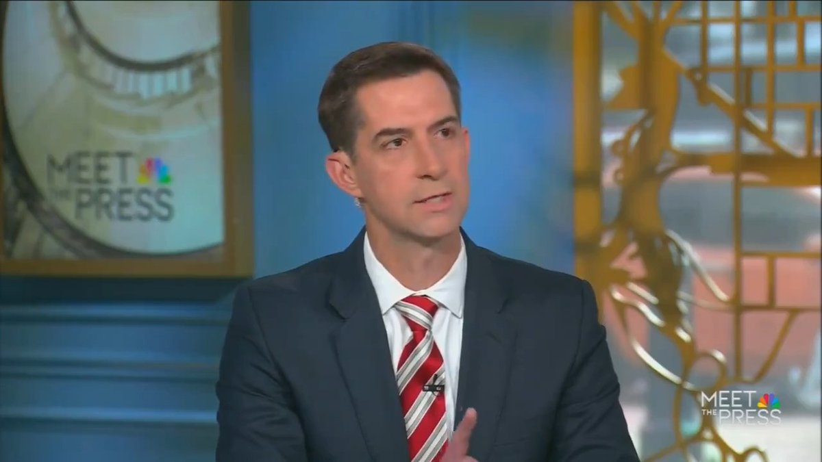 Alexander: Will you condemn threats of violence against the jurors? Trump VP contender Tom Cotton: I don’t know what obscure website... Alexander: It’s on Trump’s Truth Social. You can condemn that threat can’t you? Cotton: I don’t know what obscure account that was Alexander: It was on Trump’s website Cotton: *changes subject*