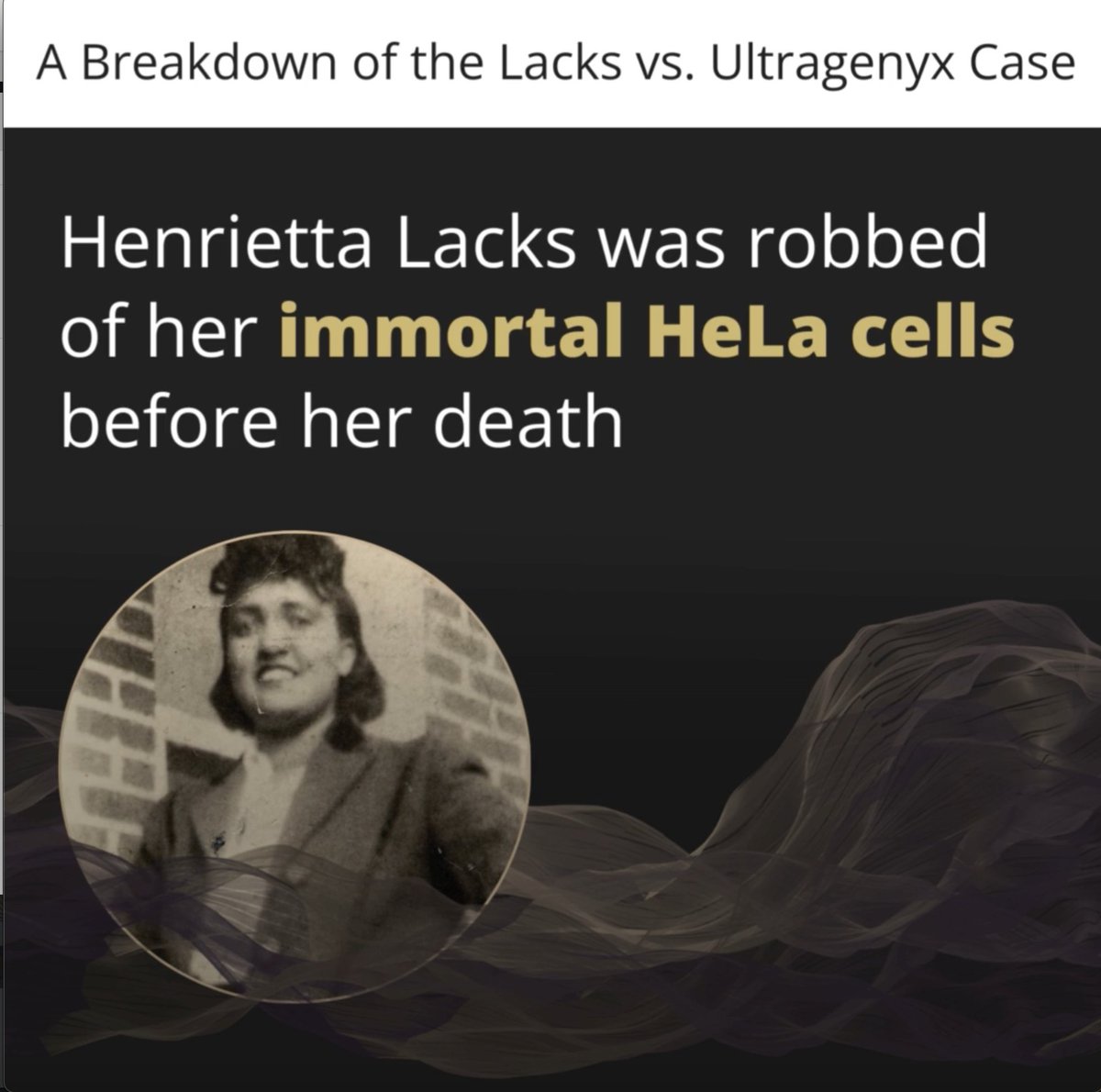 As we continue on our journey toward #geneticjustice for Henrietta Lacks in our case against pharmaceutical company Ultragenyx, it is important to know the FACTS of this case! The Lacks family deserves justice and compensation!