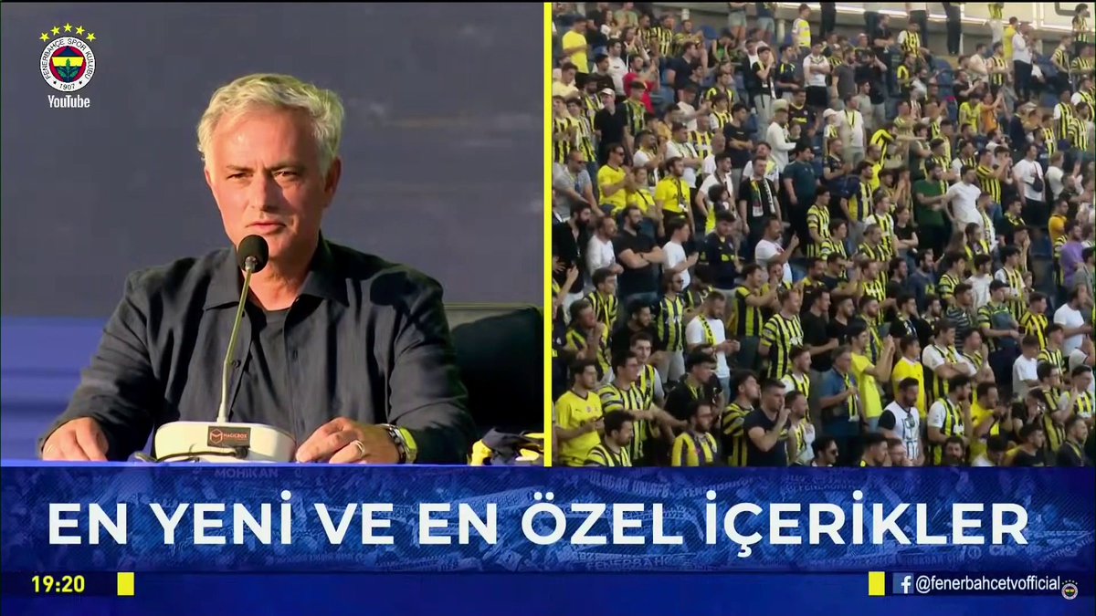 🗣️ "Football is passion and there is no better place to feel that passion" Jose Mourinho speaks to Fenerbahce supporters after being unveiled as their new head coach 🇹🇷