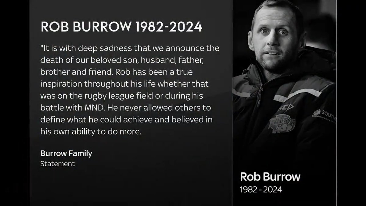 "He will continue to inspire us all every day. In a world full of adversity, we must dare to dream." A statement from the Burrow family.