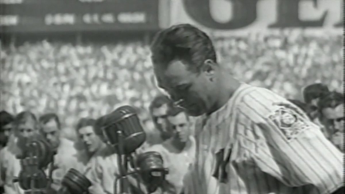 Lou Gehrig's Luckiest Man Speech, delivered by your New York Yankees 💙