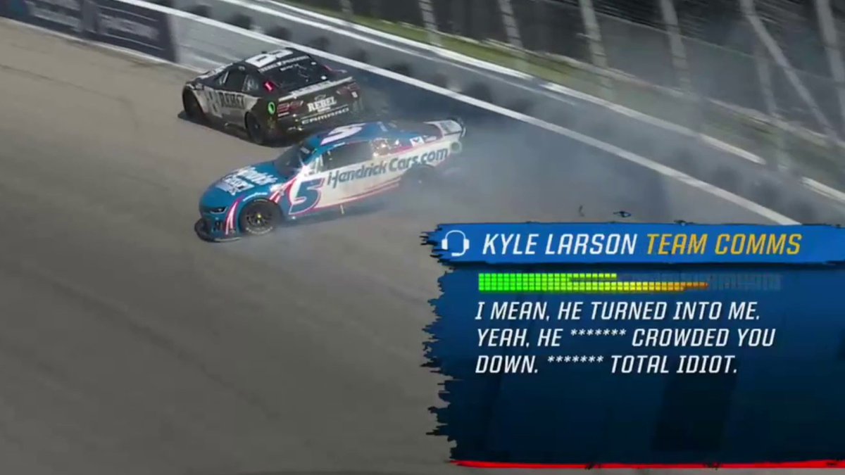 "I think Kyle Busch was frustrated with Larson."- Kevin Harvick