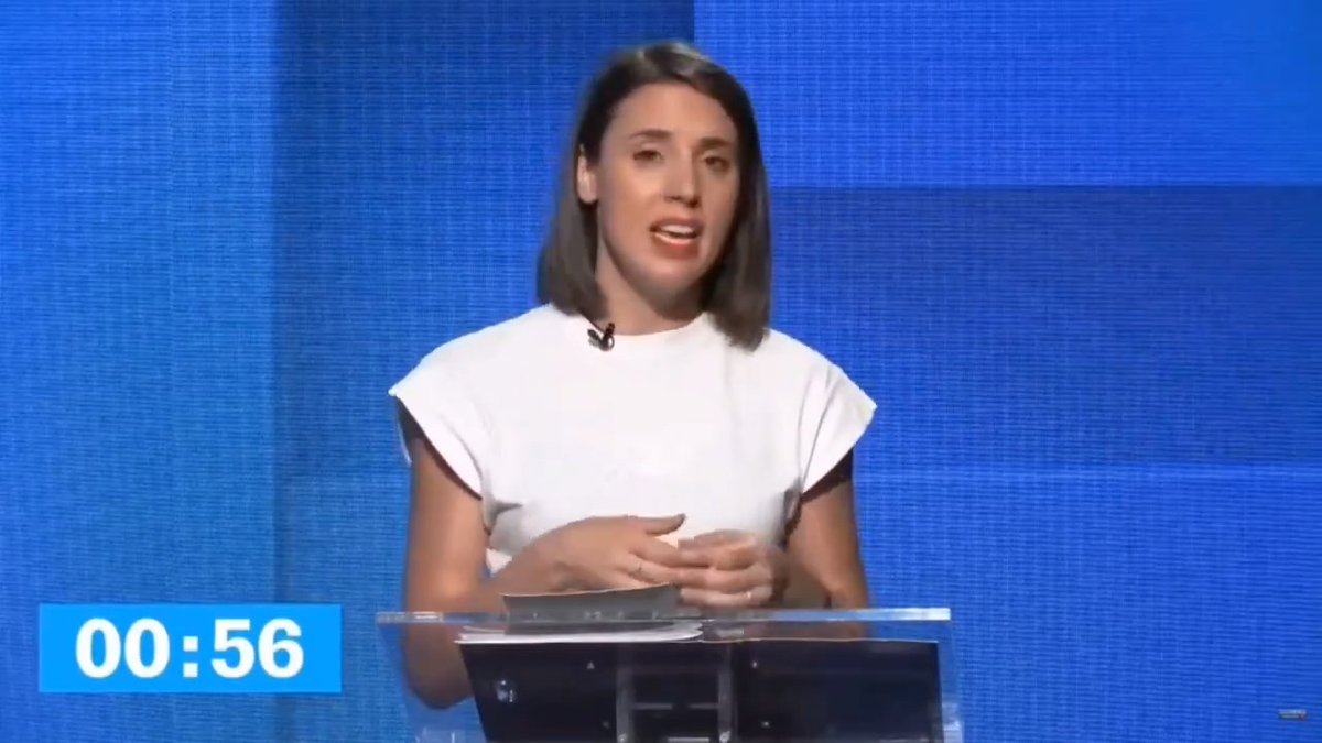 "Si el mundo es injusto y no funciona, hay que cambiarlo. Os pido que votéis con la convicción de que sí se puede". ✨ Minuto de oro de Irene Montero en el debate de #EleccionesEuropeas