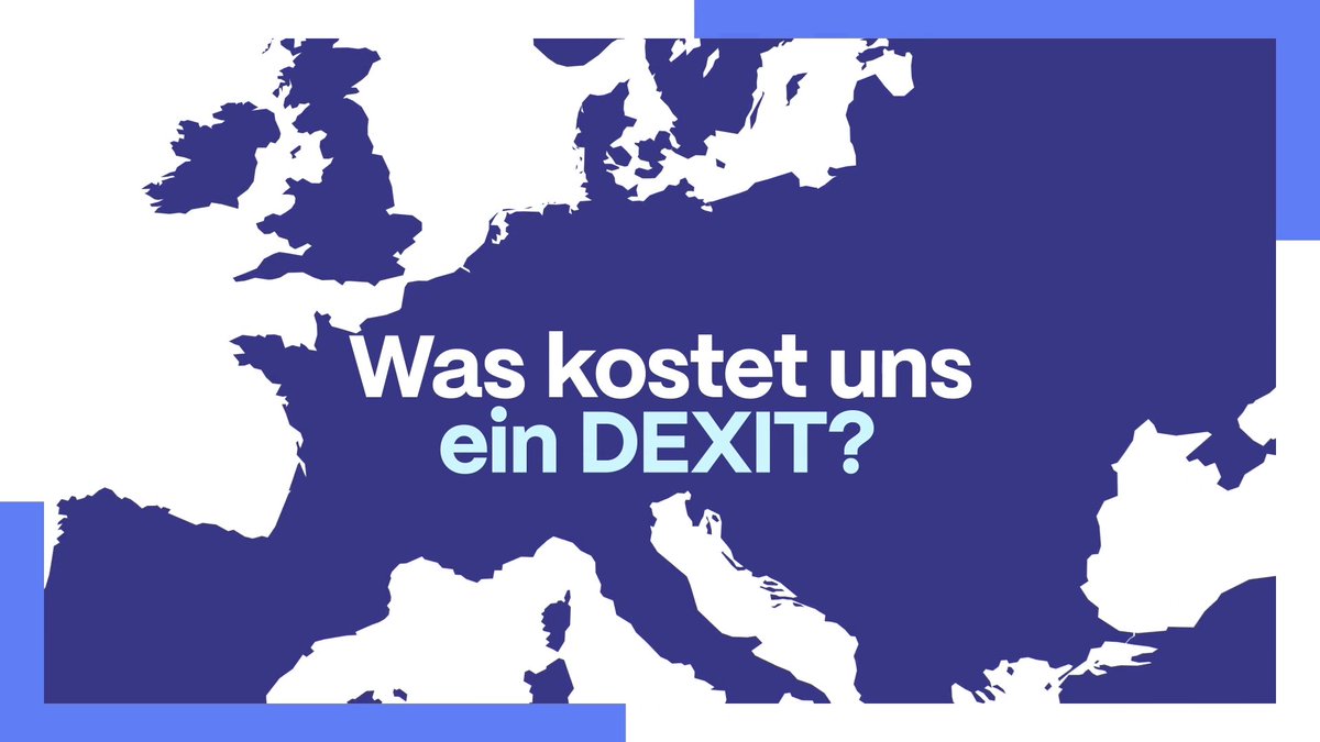 #Dexit: Eine Idee für Verlierer. 🇪🇺 Denn neben dem Verlust von Freiheiten und Sicherheit würde das zu einem gesamtwirtschaftlichen Schaden von mind. 200 Mrd. Euro führen. ➡️