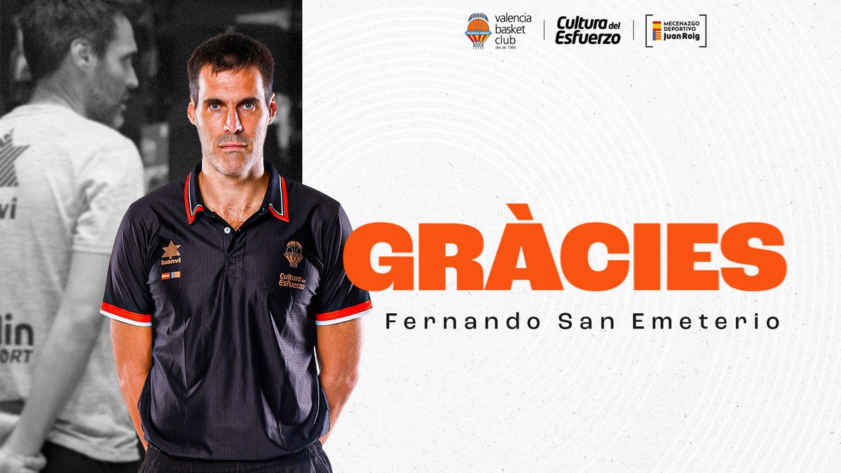 Mucha suerte, Fernando 🧡 Cas 👉 Fer San Emeterio termina una etapa de nueve años en Valencia Basket Val 👉 Fernando San Emeterio acaba una etapa de nou anys a Valencia Basket Eng 👉