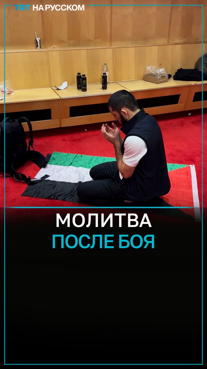 В Сети стало вирусным видео с россиянином Исламом Махачевым, где он преклоняет колени на флаге Палестины после победы за титул чемпиона UFC. Россиянин в третий раз подряд защитил чемпионский пояс легкого веса.