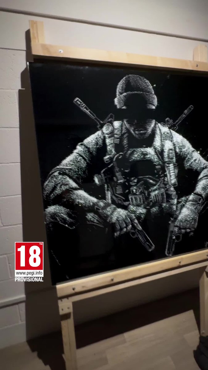 Black Ops 6 key art recreated - cracked into glass