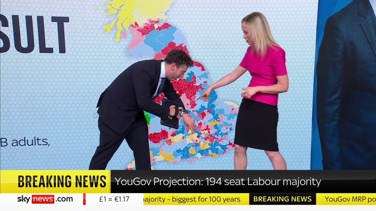 "Have you seen that you are about to lose your seat according to the Sky News YouGov projection?" Defence secretary Rt Hon Sir Grant Shapps calls Sky's Sam Coates Sky live on TV. 📺 Sky 501, Virgin 602, Freeview 233 and YouTube
