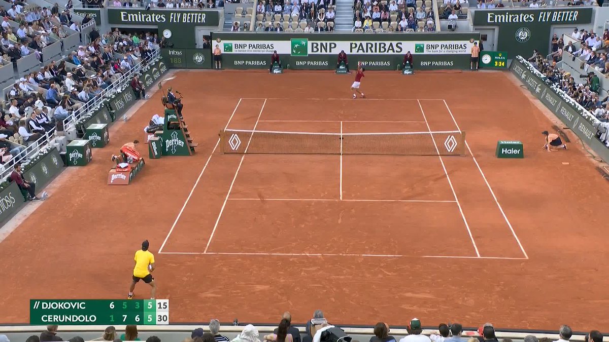 Pressure 🔛 Djokovic rises! #RolandGarros
