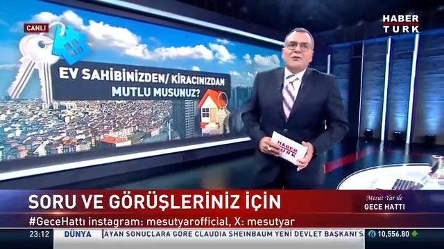 Günün sorusu: "Ev sahibinizden / kiracınızdan mutlu musunuz?" Mesut Yar yorumlarınızı #GeceHattı'nda okuyor.