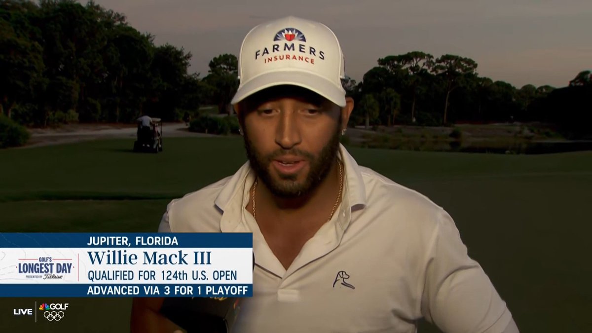 Willie Mack III is on cloud nine after winning a 3-for-1 playoff to qualify for his first U.S. Open. 🙌 📺: Golf's Longest Day on GC & Peacock