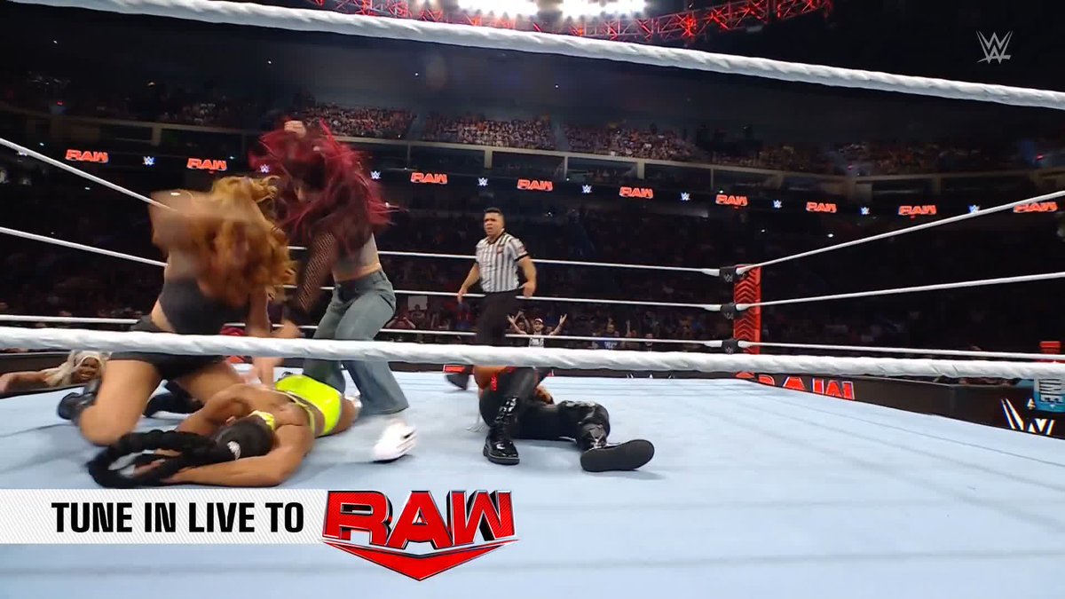 It's absolute CHAOS out here! #WWERaw