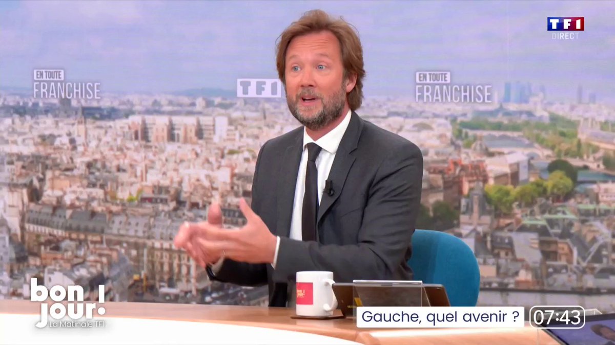 Européennes : "Ce que propose Raphaël Glucksmann c'est de réveiller l'Europe (...) en affirmant une Europe souveraine", Boris Vallaud, député et président du PS à l’Assemblée nationale pour qui c'est "certainement" un débat qui tranchera les lignes à gauche #BonjourLaMatinaleTF1
