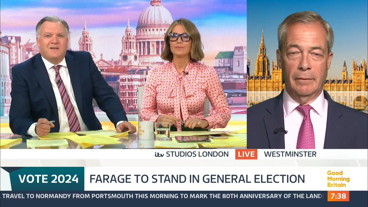 'I can't let people down. I've got to go to the front again.' Nigel Farage MP tells Susanna Reid and Ed Balls why he's made a General Election U-turn.
