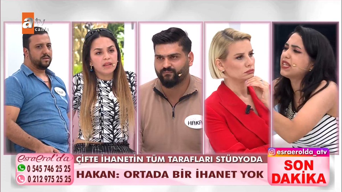 ➖ Esra Erol’da çifte ihanet krizi! Ülke Dallas'a döndü iyice... Evli akrabası Hakan ile kaçan Şükriye hanım, kocası Eyüp Beyin ise Hakan'ın eşi İpek hanımla aşk yaşadığını iddia etti.