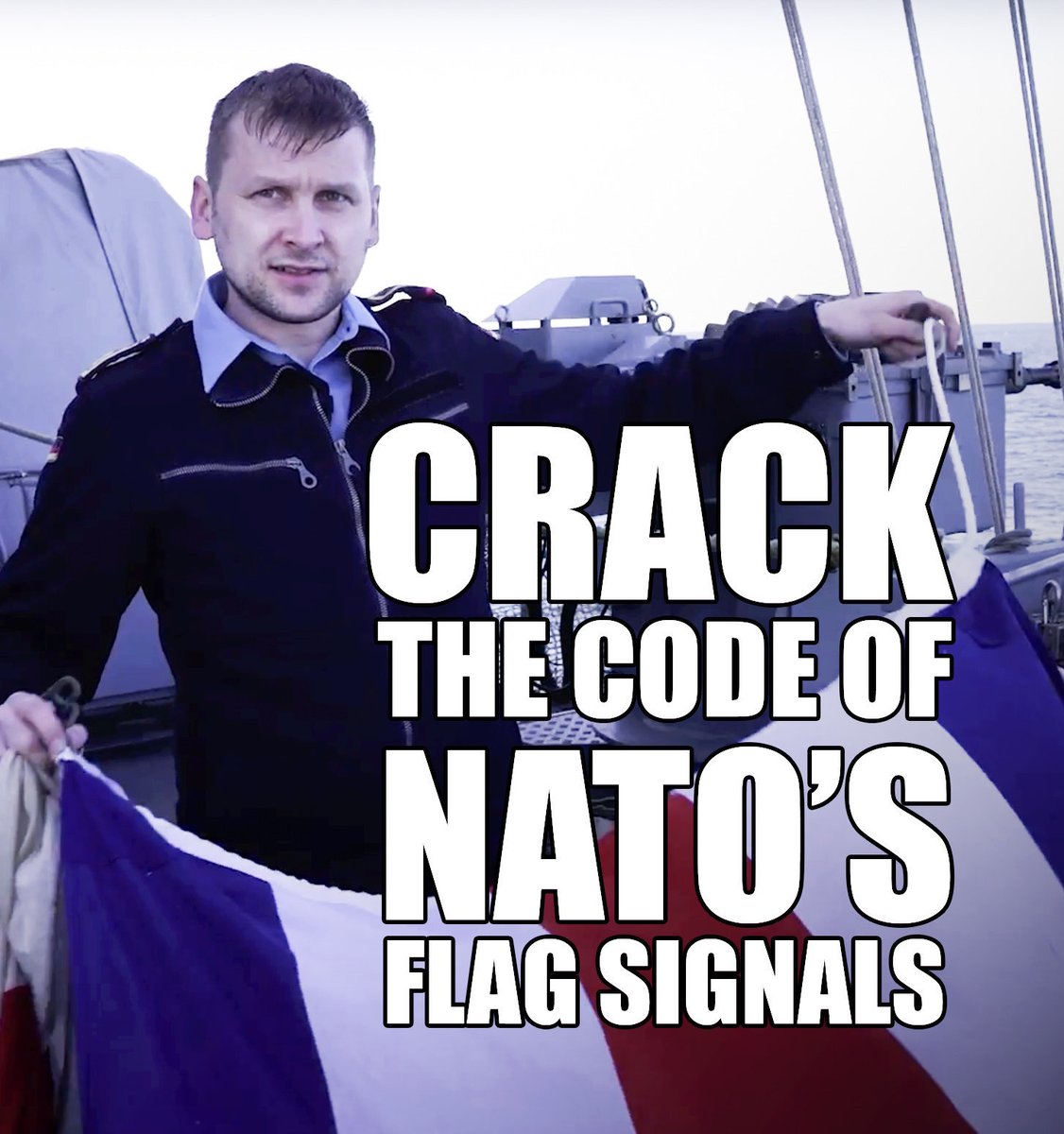 Crack the code of NATO’s flag signals! Watch the Chief Yeoman on board a 🇩🇪 Deutsche Marine frigate explain how Allies can still use signal flags to communicate with each other out at sea 🌊