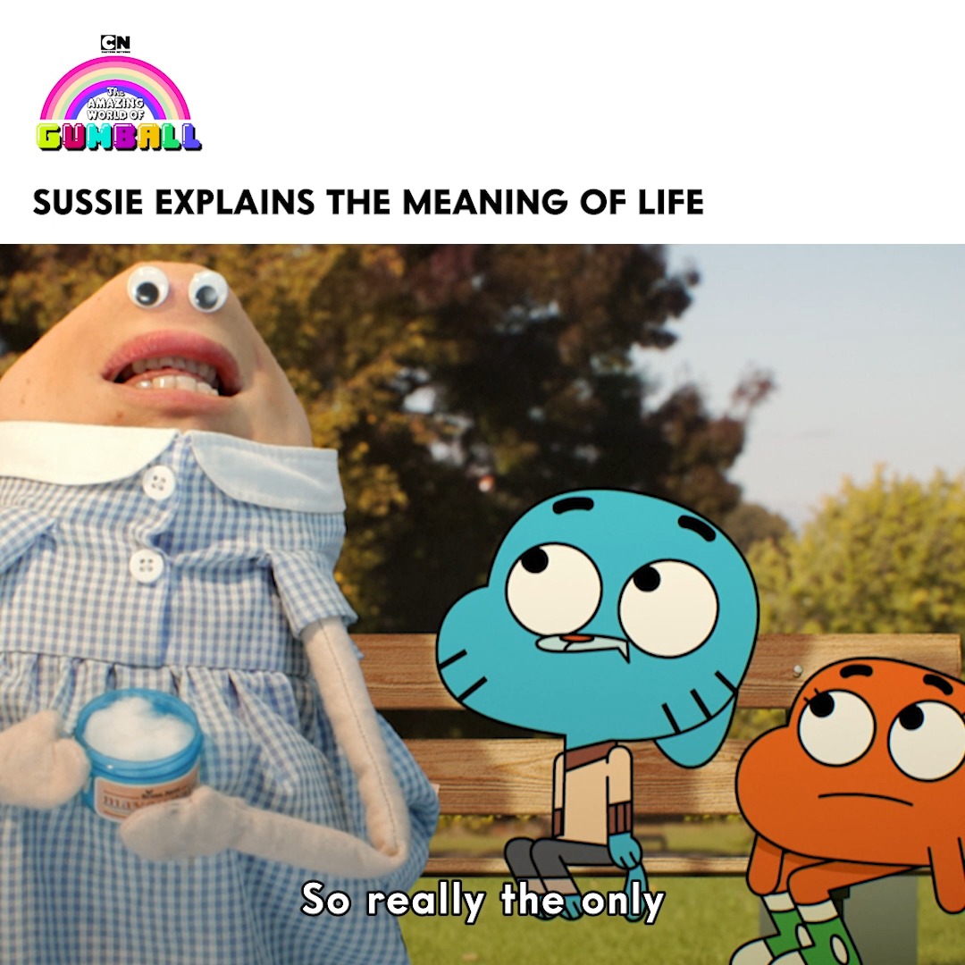 Sussie's energy is everything 🐦🍯 #cartoonnetwork #gumball #theamazingworldofgumball #tawog #lifeadvice #meaningoflife
