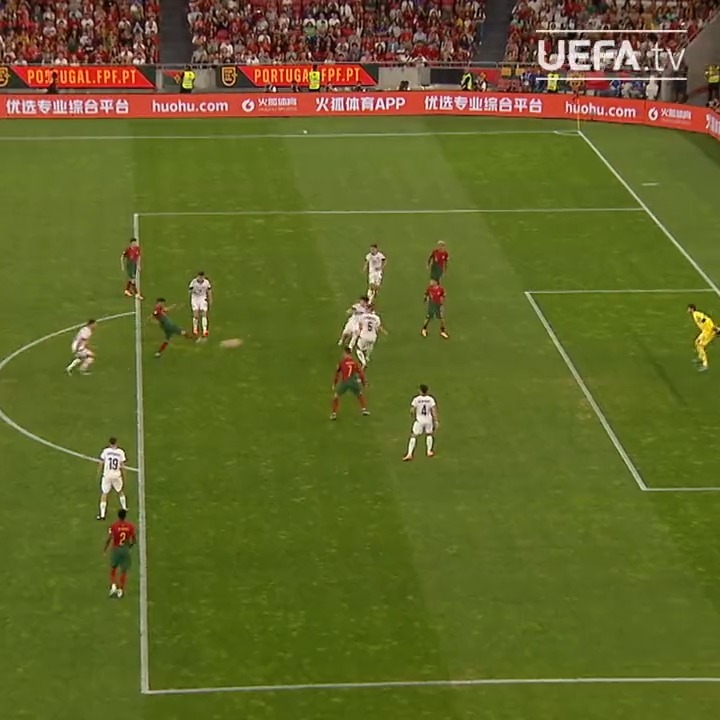 Bruno scores a banger for Portugal vs Finland. He player 45 mins, scored 2 goals and got a player ratings of 9. 🇵🇹