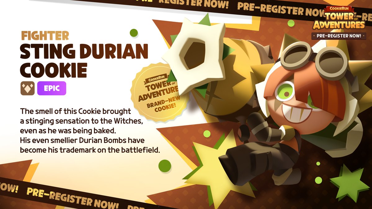 What's this smell you ask? It's Sting Durian Cookie's Durian Bombs! 😵 Pre-register now: