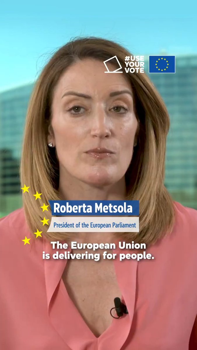 .Roberta Metsola Roberta Metsola has one final message for voters before the #EUelections2024 begin this week: Do not take Europe for granted. Defend it. Shape it. #UseYourVote. Or others will decide for you.