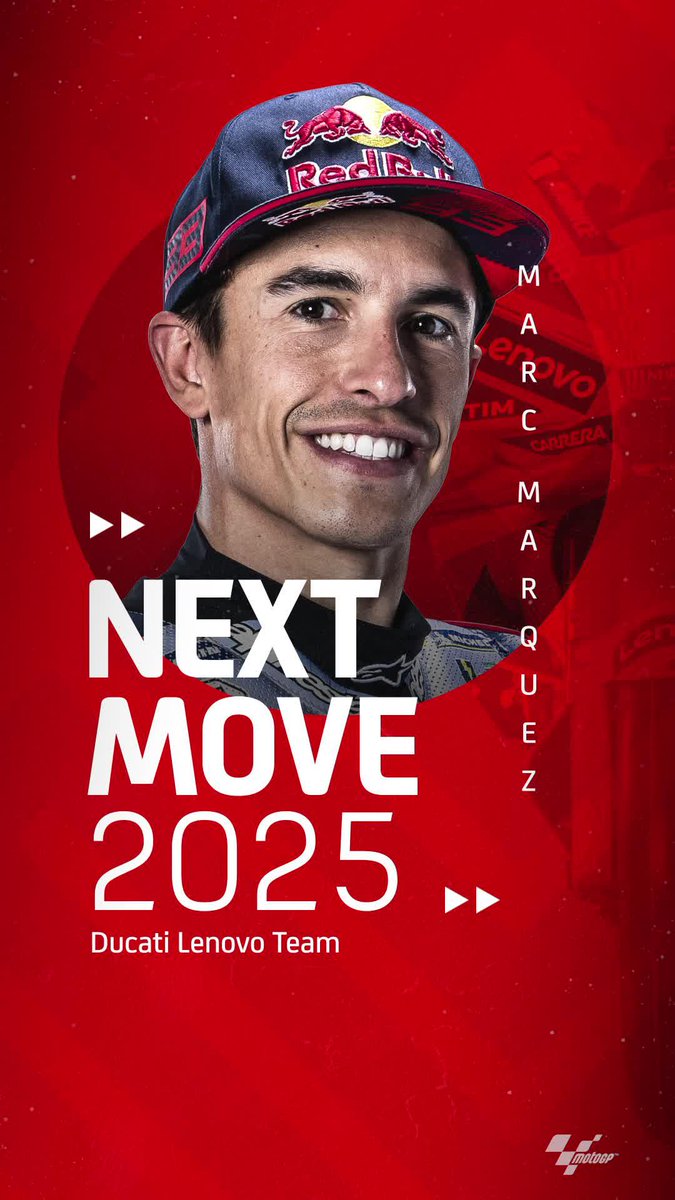 Riding in red for the next two years! 🔴 Marc Márquez will be part of the factory Ducati squad in 2025 and 2026! 😎 #MotoGP2025