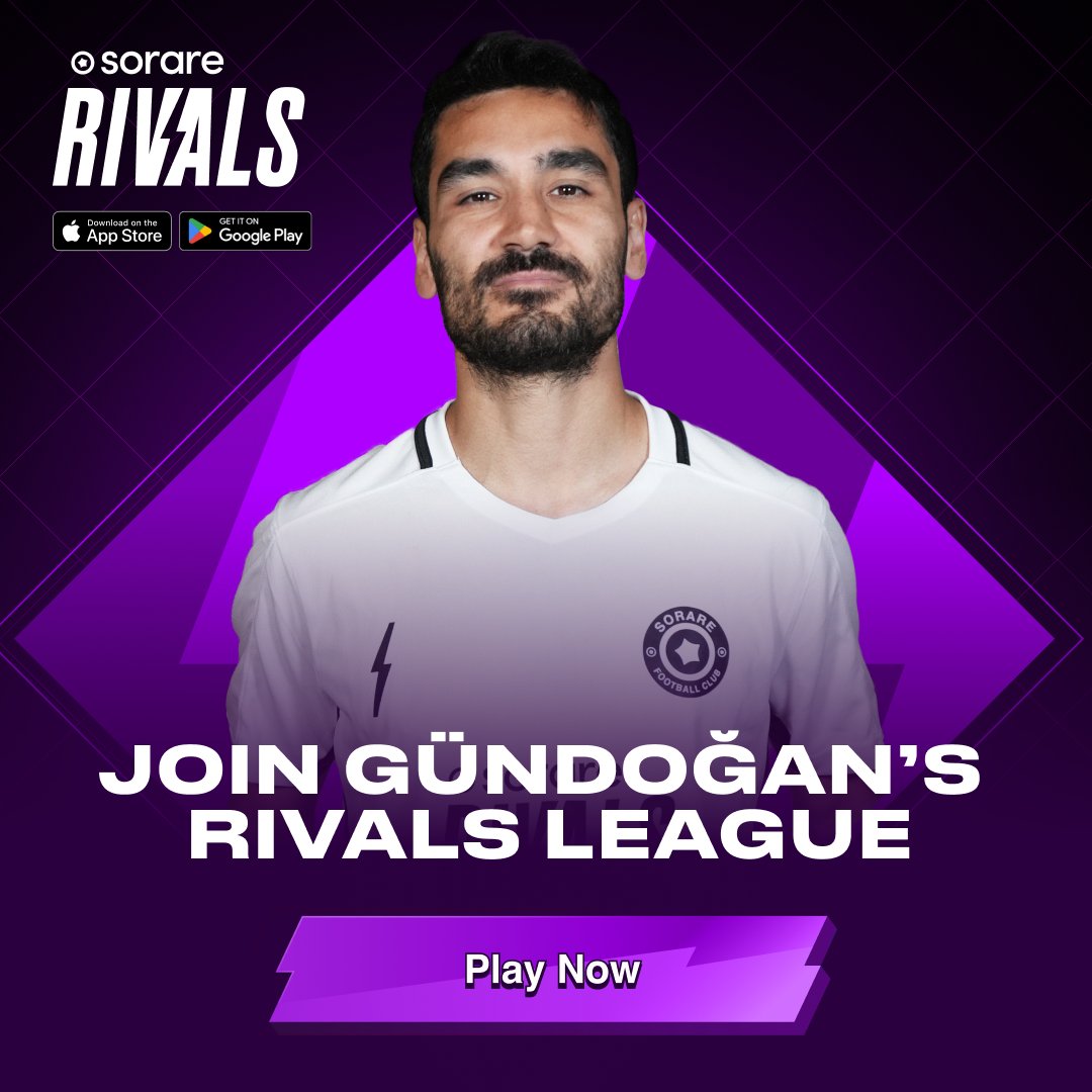 On the pitch, and on Sorare. 🤝 This summer, join Ilkay Gündogan’s Rivals League and prove that you know Football better than him! Think you can beat Gündoğan, and deserve Meet &amp; Greet, VIP tickets, or signed jerseys? 🎁 ➡️ #RivalsLeagues #EuroFantasy
