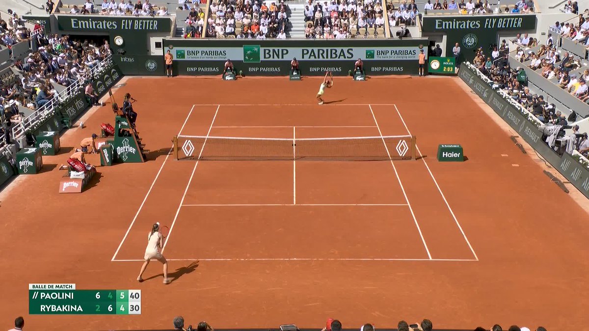The dream continues for Jasmine Paolini ❤️ #RolandGarros
