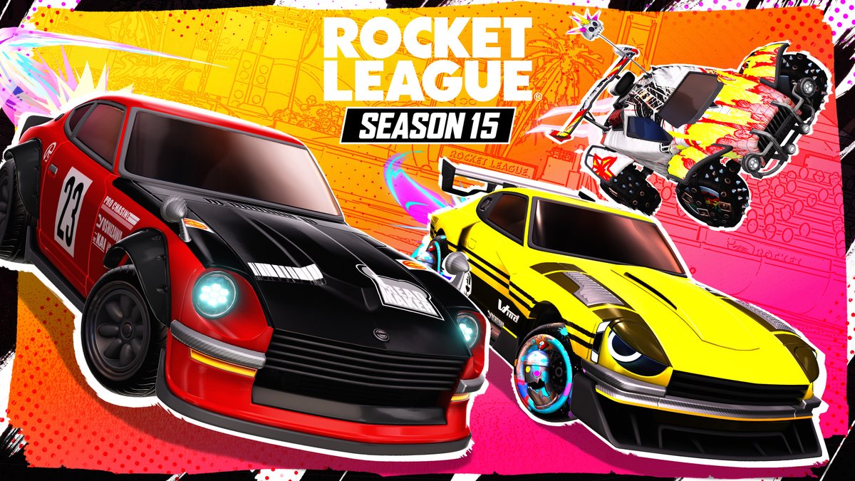 Did you pack for paradise? 😎 Season 15 is here with the Salty Fest arena, the Nissan Fairlady Z in the Rocket Pass, and the freshest rewards + challenges.