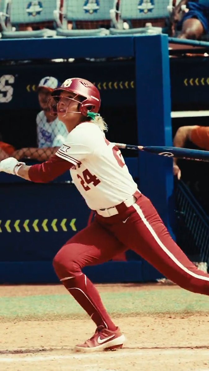 How can you not be romantic about softball? ❤️ Jayda Coleman #WCWS x Oklahoma Softball