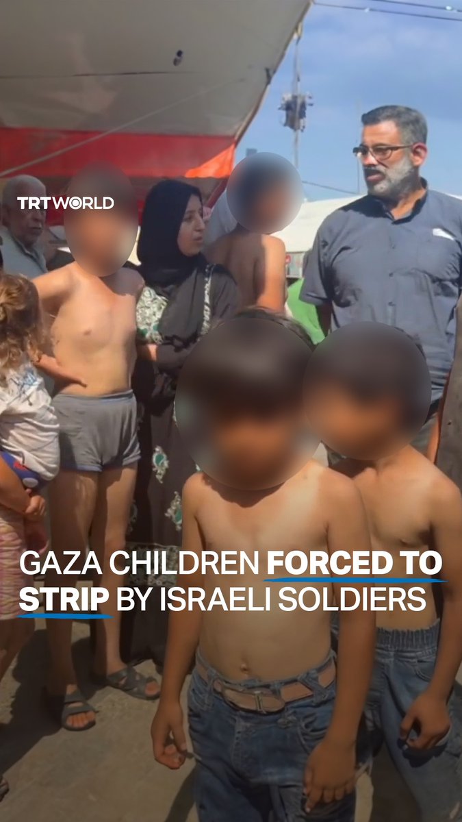Palestinian children testify about being forced by Israeli soldiers to take off their clothes during an Israeli operation in the town of Al Qarara in southern Gaza, where reportedly soldiers had raided homes and detained several people, including women