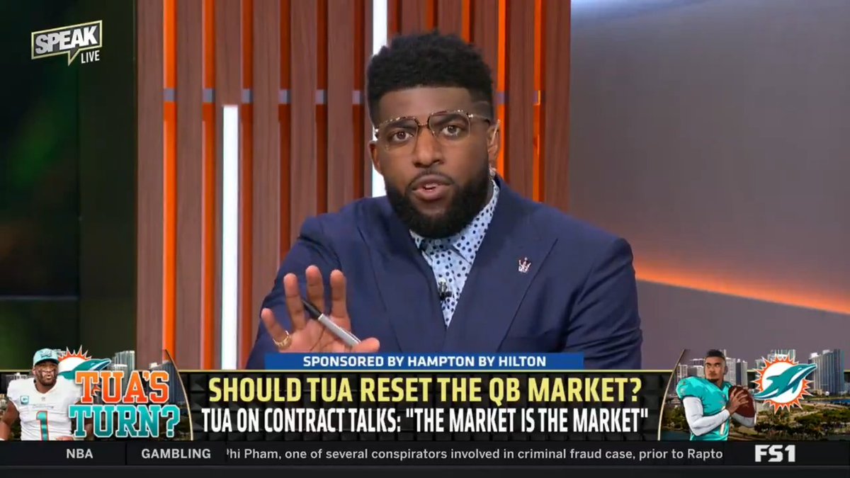 Tua Tagovailoa deserves to reset the QB market. Everything the Dolphins have asked, he’s done— and wait til ya’ll see this statistic that I show. #FinsUp