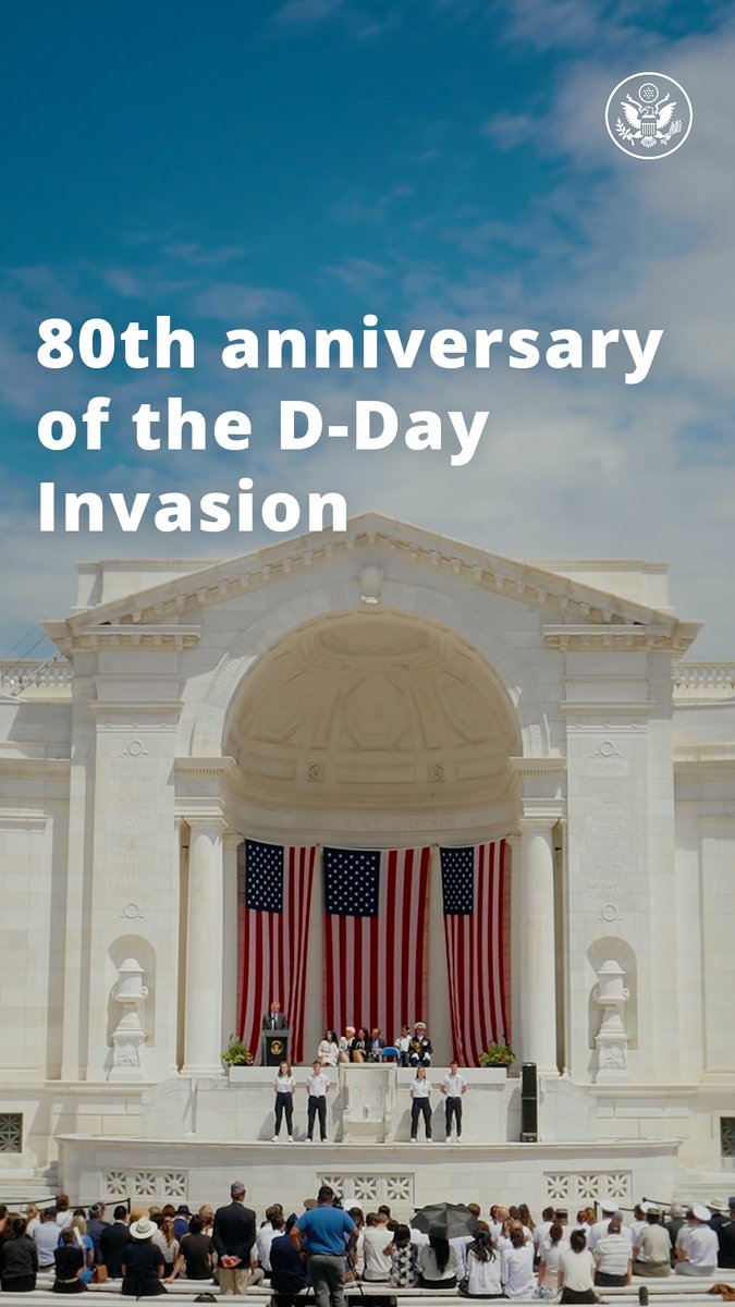 In honor of the 80th anniversary of D-Day, an eternal flame was brought from France to Arlington National Cemetery and the Tomb of the Unknown Soldier, reenforcing the bond between our peoples and the sacrifices made for our collective freedom. #DDay80