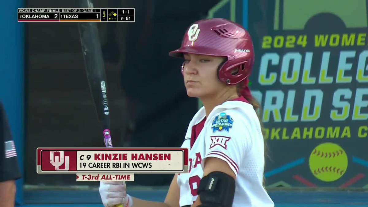 Going going GONE 👋 #WCWS x 🎥 ESPN / Oklahoma Softball