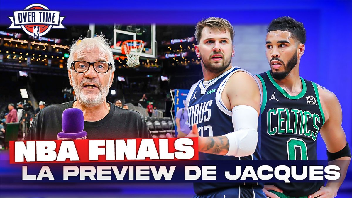 🏀 #Overtime avec Jacques Monclar en direct du TD Garden 💥 La preview du coach des #NBAFinals ! 👉 "Les Mavs sont au niveau des Celtics" 👉 "Qui est favori ? Tout le monde pense à Boston, mais…" 👉 "Le 5 de Boston est une merveille"